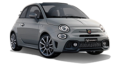 Abarth 595 Turismo grigio pista e rosso officina