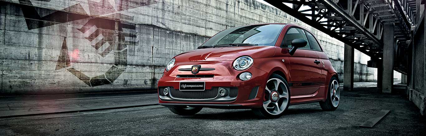 Abarth 595 competizione rosso officina